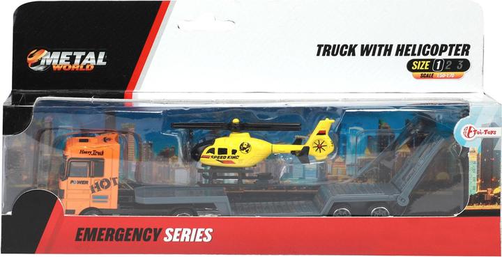 Produktbild Toi-Toys Metall-LKW mit Sattelauflieger und Hubschrauber