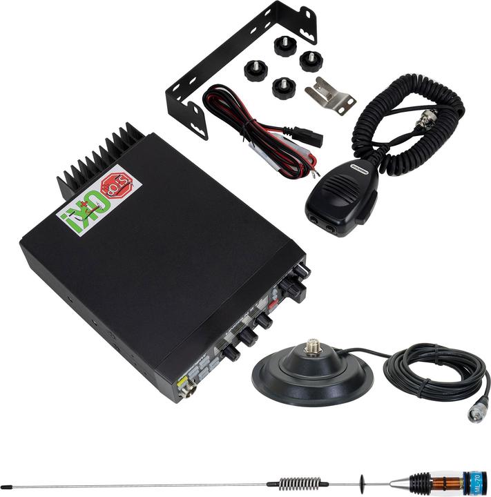 Productafbeelding PNI CB President LINCOLN II radiopakket + CB antenne ML70, lengte 70 cm, 26-30 MHz, 200 W (0.00 km)