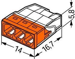 Image du produit Wago 3 Conducteur Compact Pushwire Connector