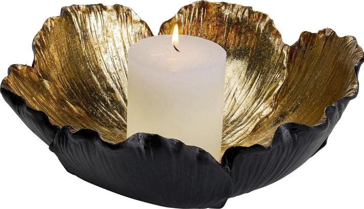 Actual product image Kare Design Deco Bowl Flower Bloom Black Gold Ø25