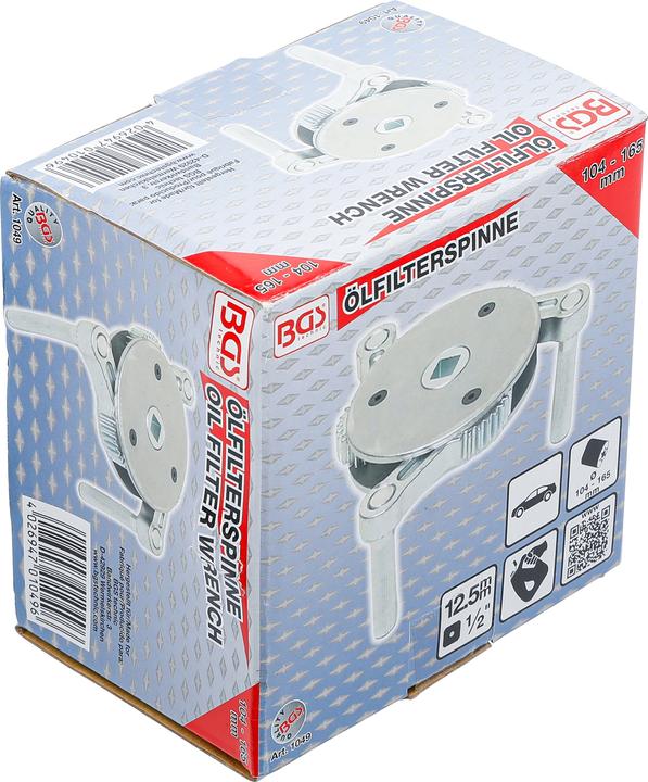 Actual product image BGS Oil Filter Wrench, 3-arm for Oil Filter Ø 115 - 160 mm