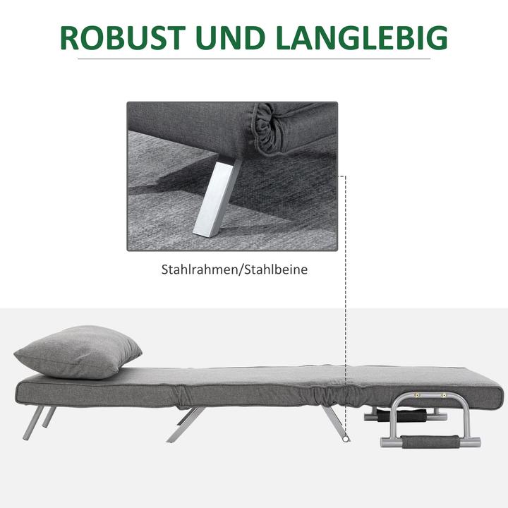 Image du produit Homcom Canapé-lit 3 en 1 Canapé, fauteuil ou chaise longue (3 places)