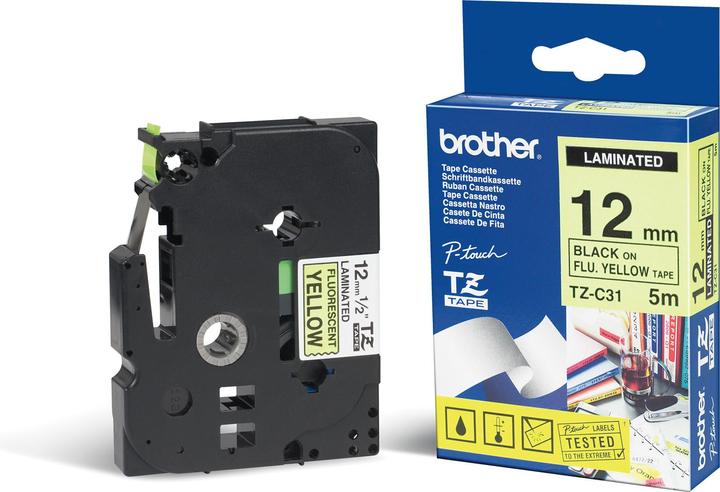 Actual product image Brother Tze-C31 (1.20 cm, Black)