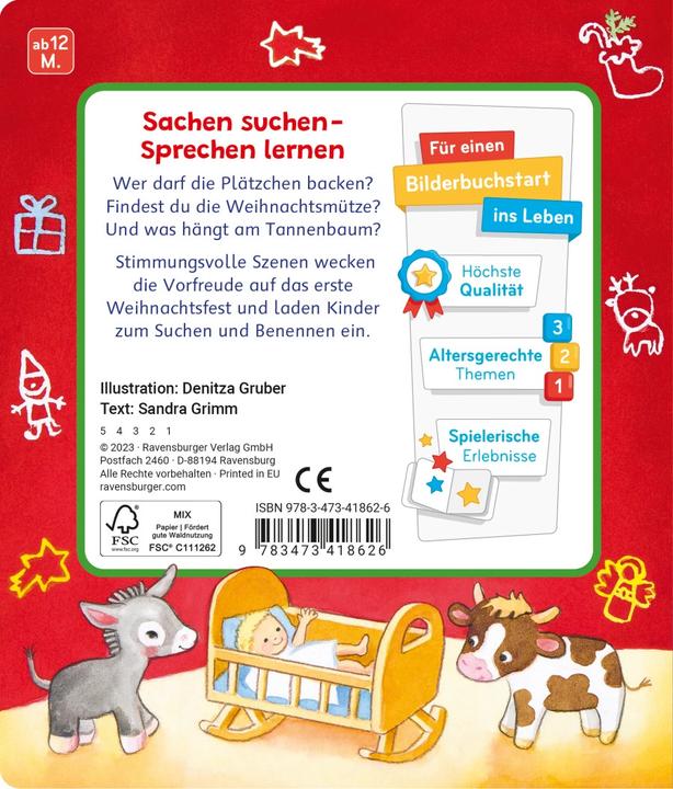 Produktbild Ravensburger Mein erstes Sachen suchen: Frohe Weihnachten (Deutsch, Sandra Grimm, 2023)
