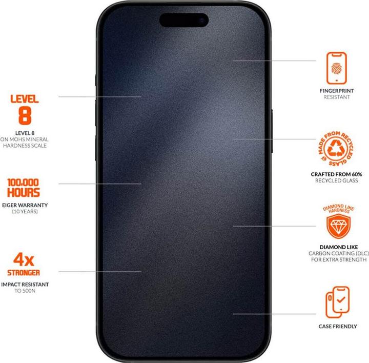 Image du produit Eiger Mountain Glass Ultra Edge (1 pièce(s), Apple iPhone 16 Pro Max)