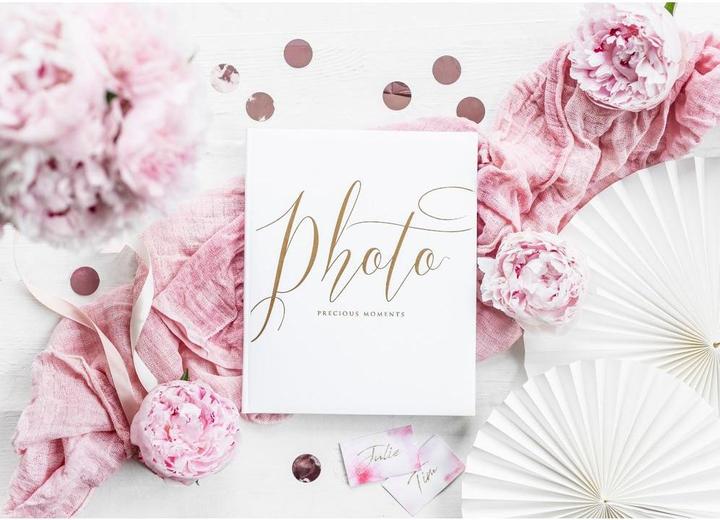 Actual product image Partydeco Photo album Precious moments 20 x 24.5 cm, White/Gold (20 x 24.5 cm)