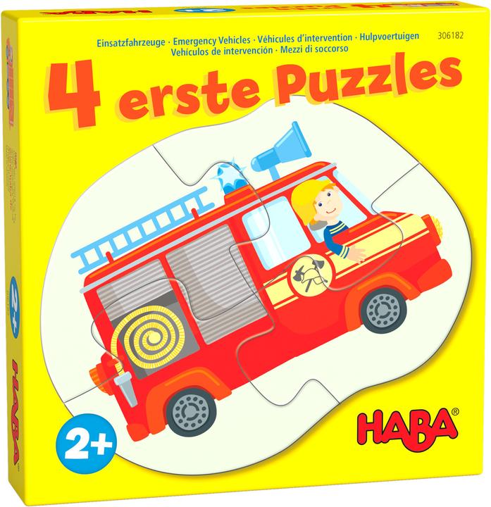 Produktbild Haba erste Puzzles – Einsatzfahrzeuge (4 Teile)