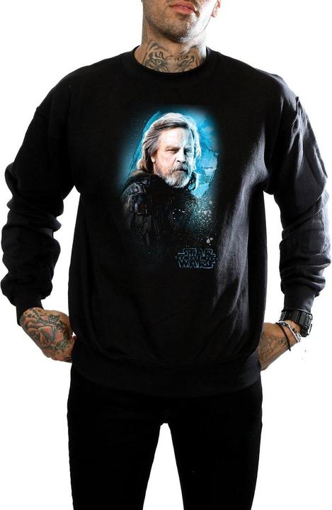 Actual product image Star Wars Mens The Last Jedi Luke Skywalker Brushed Sweatshirt (L)