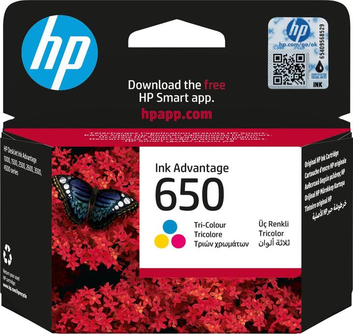 Actual product image HP 650 Tri-color Ink Cartridge (Color)
