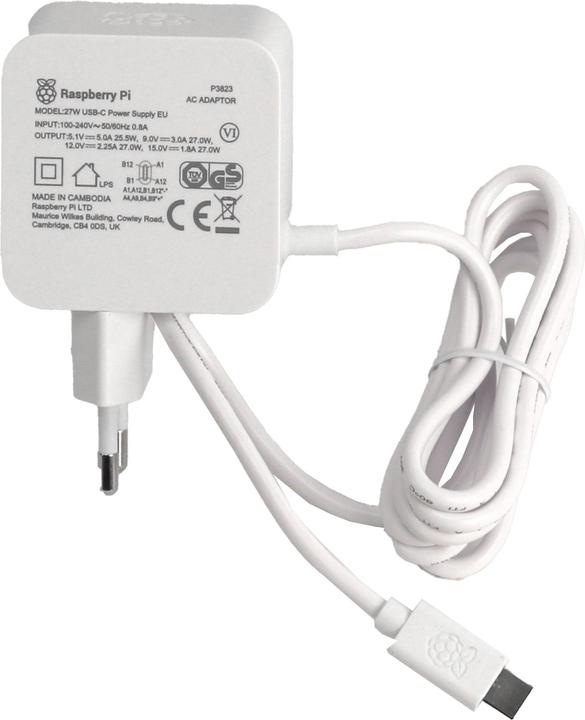 Produktbild Raspberry Pi Official 5 power supply, 27W USB-C