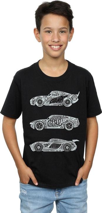 Actual product image Disney Boys Cars Text Racers T-Shirt (152, 158)