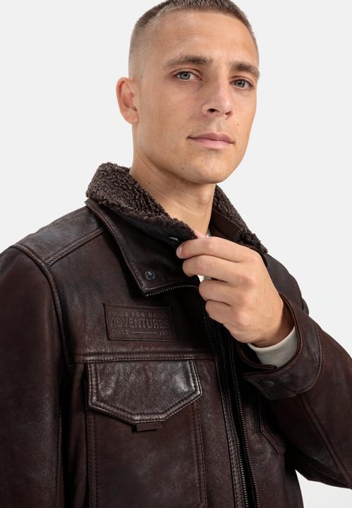 Produktbild Camel Active Leder Blouson mit Stehkragen (54)