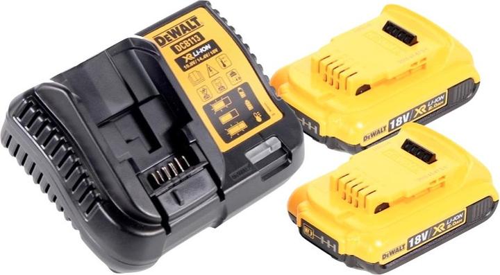 Image du produit DeWalt DCS 571 D2 Scie circulaire portative sans fil 18 V 115 mm Brushless + 2x batterie 2,0 Ah + chargeur