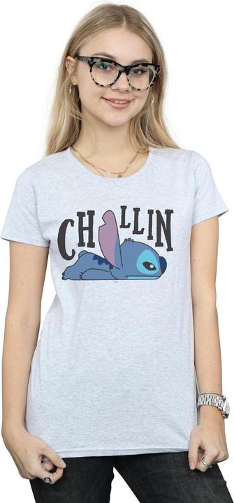 Actual product image Disney Womens/Ladies Lilo And Stitch Chillin Cotton T-Shirt (XL)