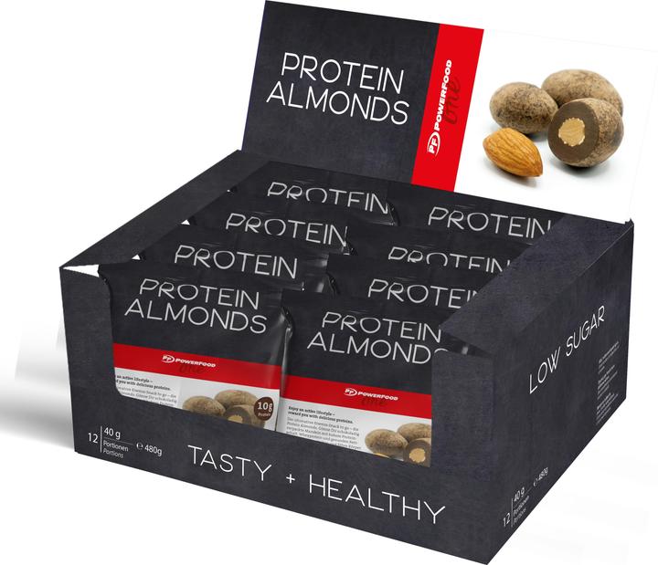 Produktbild PowerFood One Protein Almonds (Chocolate, Mandeln, 12 Stk., 480 g)
