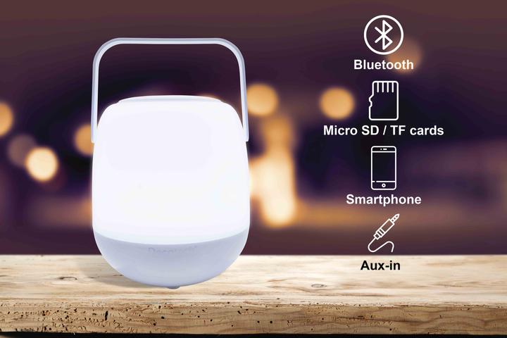 Actual product image Lexibook Decotech Portable Speaker with Multi-Colour LED Lighting (Rechargeable battery operated)