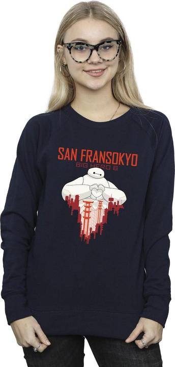 Actual product image Disney Womens/Ladies Big Hero 6 Baymax San Fransokyo Heart Sweatshirt (M)