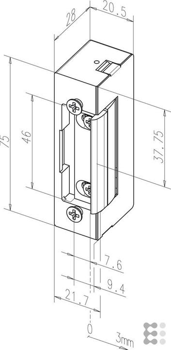 Actual product image effeff Electric strike 17 and 17.E FaFix (Glass door, Indoor)