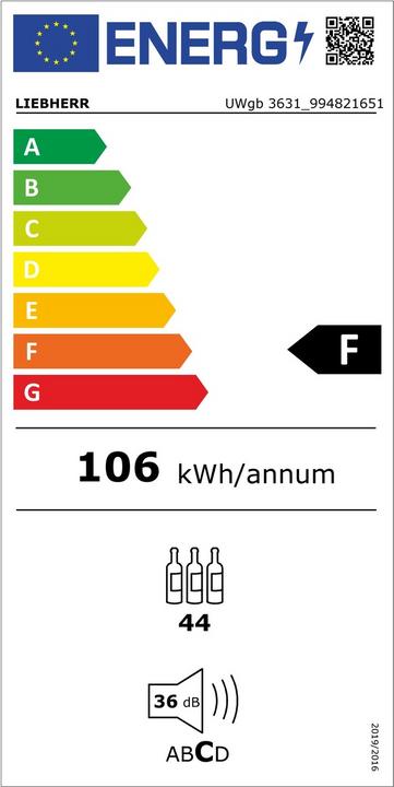 Label énergétique Liebherr UWgb 3631-20
