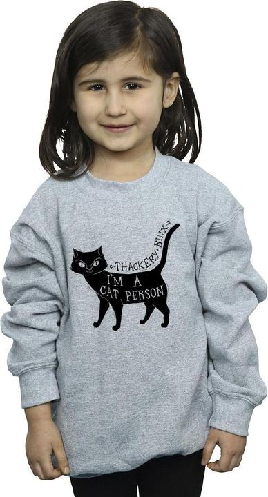 Actual product image Disney Girls Hocus Pocus A Cat Person Sweatshirt (140, 146)