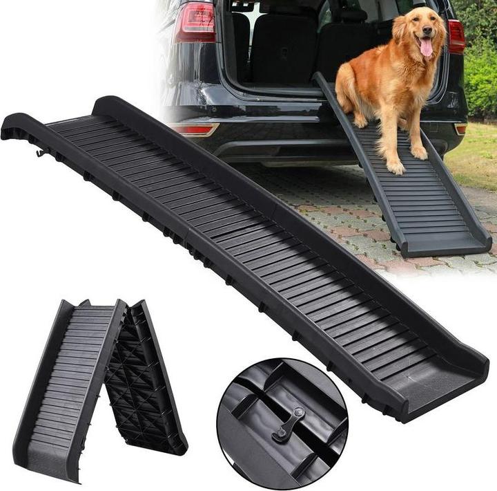 Immagine prodotto Hermex Rampa per cani Rampa pieghevole Aiuto per l'accesso Trasportino per animali domestici (Cane, Lavabile, Pieghevole)