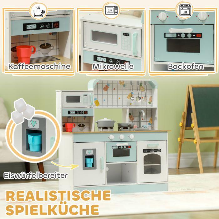 Image du produit Swisshandel24 Kinderküche, Spielküche mit Lichtern, Geräuschen, Kaffeemaschine, Weiss