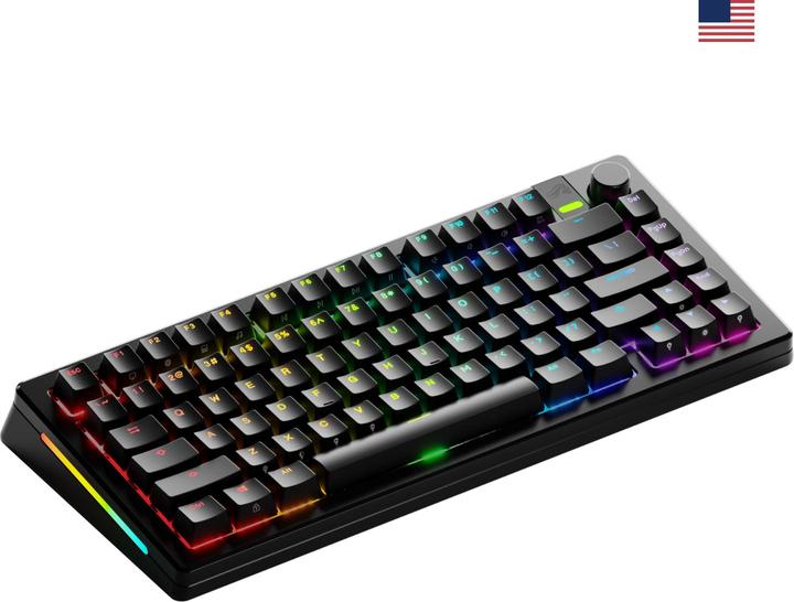 Glorious GMMK 3 Pro Wireless 75 % Custom Gaming Keyboard - Pre-Built, ISO (DE), Fox Switches, black (DE, Wireless)