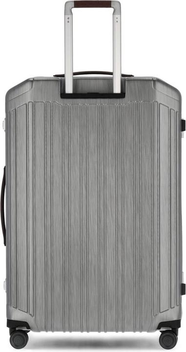 Actual product image Piquadro PQ-Light - Ultra Slim Large Hard Shell Trolley Black/Leather (67 l, L (90 - 115l))