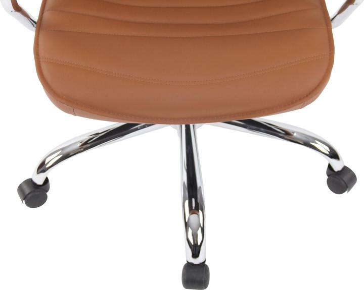 Actual product image CLP Office chair Rako genuine leather light brown