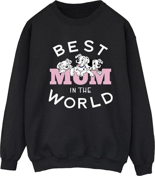 Actual product image Disney Womens/Ladies 101 Dalmatians Best Mum In The World Sweatshirt (L)