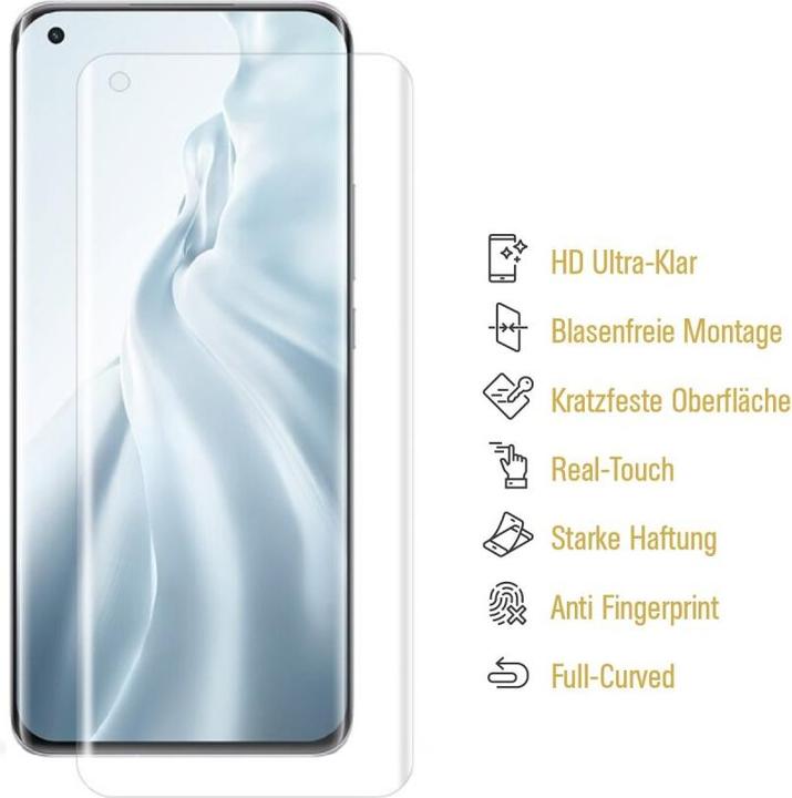 Produktbild Protectorking 3x Panzerfolie Anti-Shock HD Klar (3 Stück, Xiaomi Mi 11 Pro)