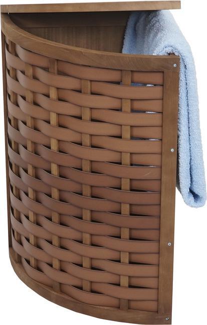 Image du produit Swisshandel24 Panier à linge d'angle HWC-H87, Bac à linge Collecteur de linge Trieur de linge, bois 70L 66x53x38cm (70 l)
