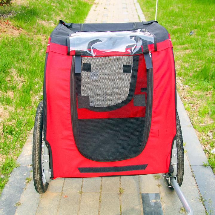 Actual product image Wiltec Dog bicycle trailer dog trailer bicycle dog transporter red-black