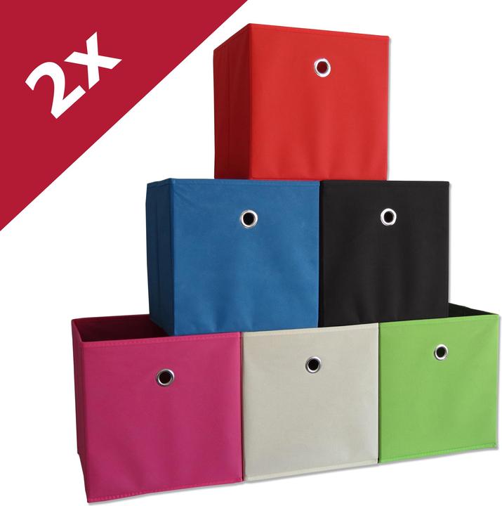 Produktbild VCM 2er Set Stoff Faltbox Klappbox Boxas (27 x 27 x 28 cm)