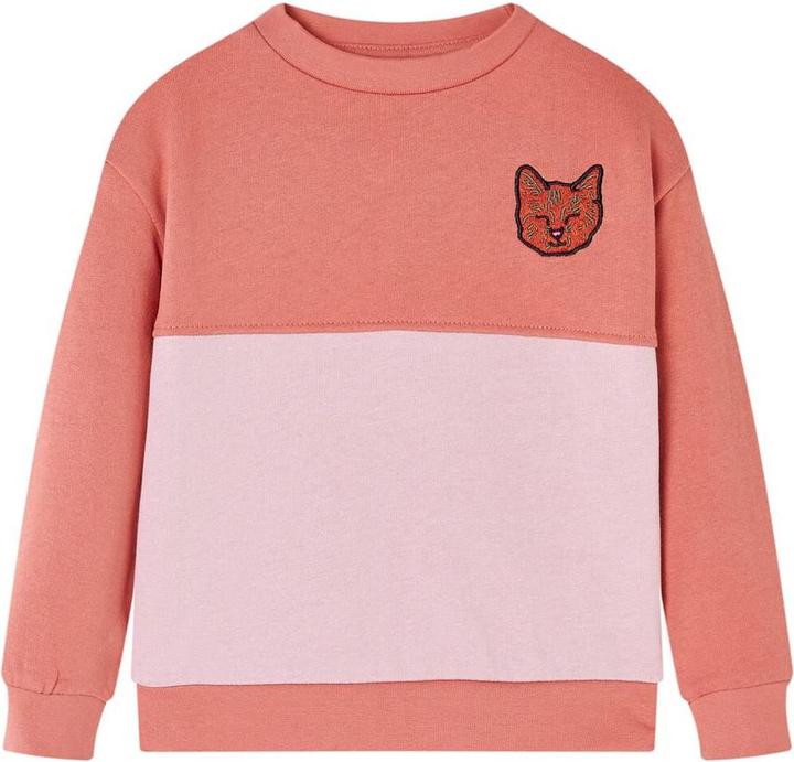 Produktbild VidaXL Kinder-Sweatshirt mit Farbblock Rosa 128,Material: 80 (128)