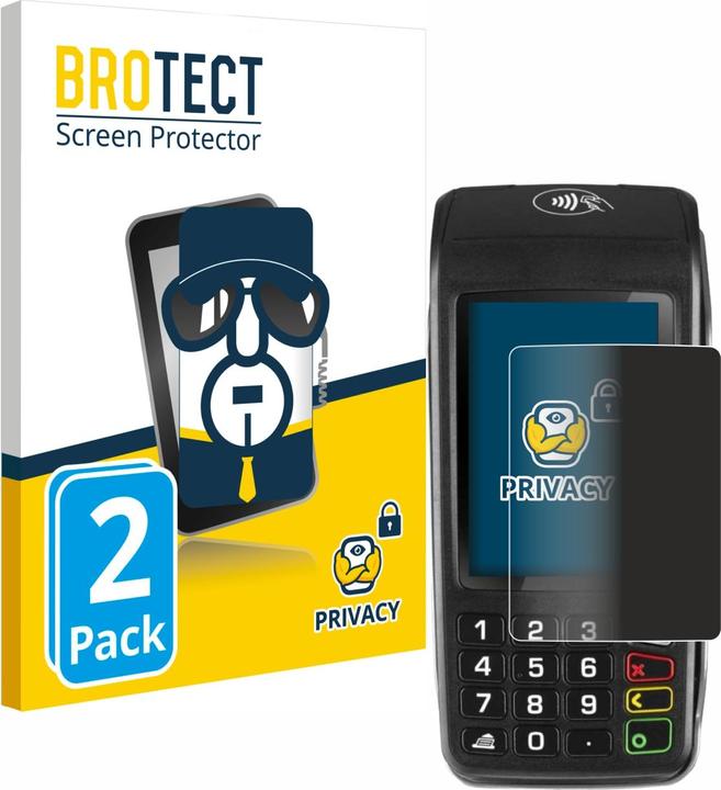 Productafbeelding BROTECT Anti-spionnetje privacyfolie Beschermfolie tegen blauw licht (2 Stuk, Blackview BL5000)