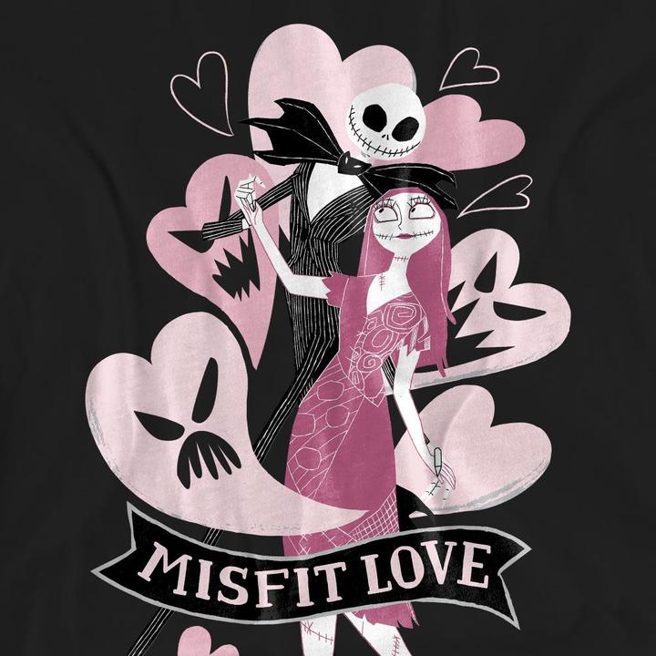 Produktbild The Nightmare Before Christmas Misfit Love TShirt Valentinstag (L)