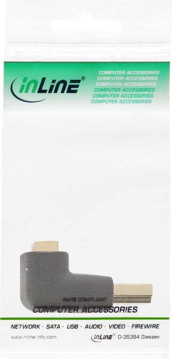Produktbild InLine HDMI Adapter Stecker/Buchse gewinkelt (Winkeladapter)