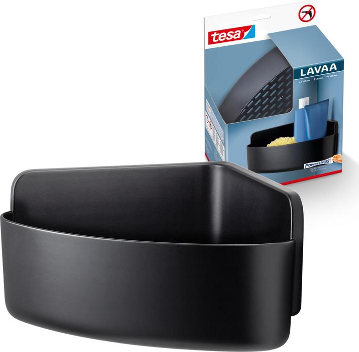 Actual product image tesa LAVAA Corner shower basket incl. adhesive solution without drilling