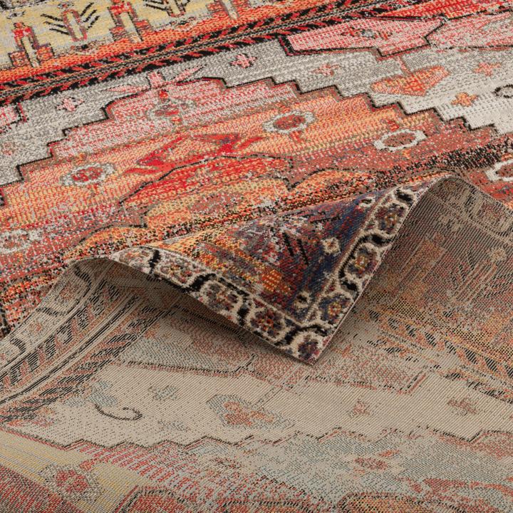 Actual product image Pergamon Kurzflor Designer Teppich Modern Vintage Orient Muster (80 x 150 cm)