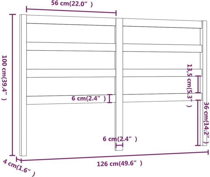 Actual product image VidaXL Batsheva (126 x 4 x 100 cm)