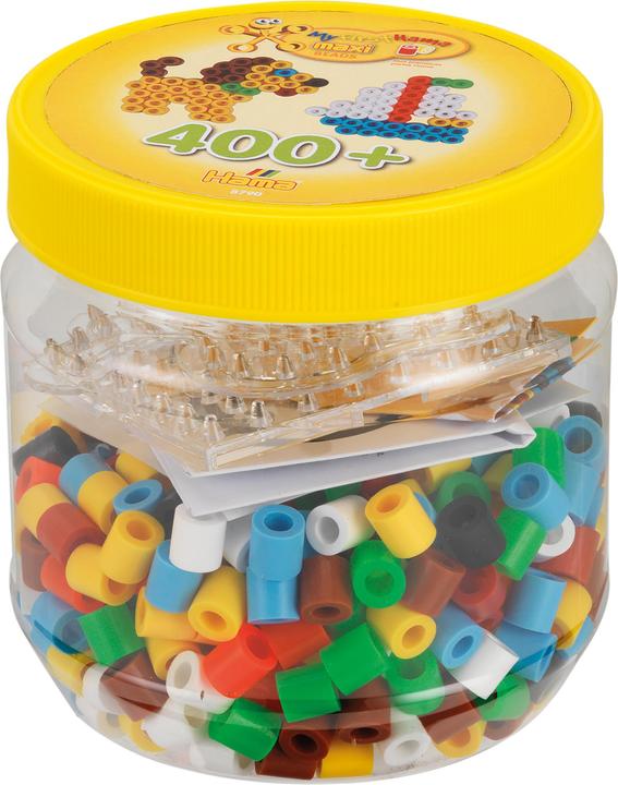 Actual product image Hama Perlen Hama - Maxi beads 400 beads + 2 pin plates (388790)