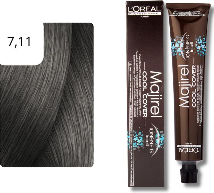 Produktbild L'Oréal Professionnel Majirel Cool Cover (7,11 Mittelblond Tiefes Asch)