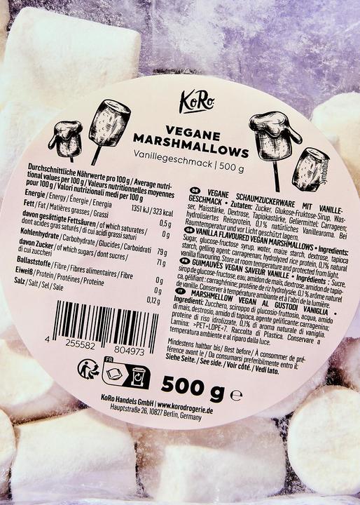 Produktbild KoRo Vegane Schaumzuckerware mit Vanillegeschmack (8 Stk., 4000 g)