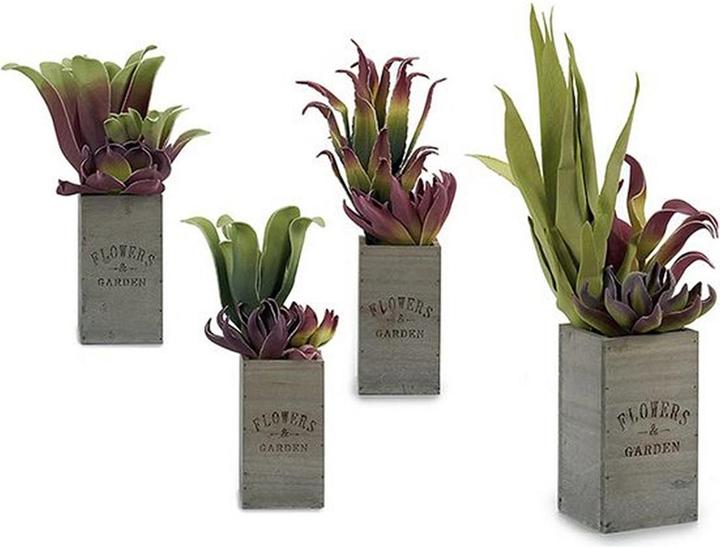 Image du produit Natura Punto Pot de fleurs en bois avec impression, rectangulaire, 10 x 50 x 10cm