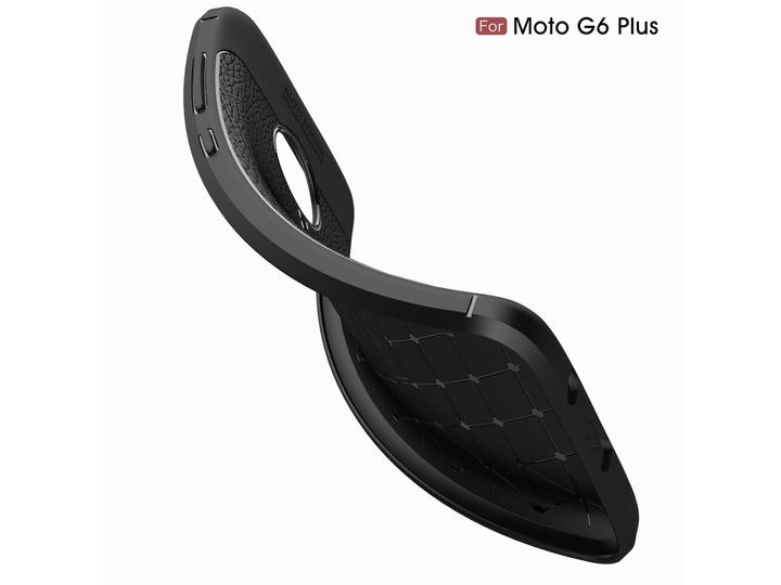 Produktbild Screenguard Motorola Moto G6 Plus Hülle Leather Design TPU Cover (Motorola Moto G6 Plus)