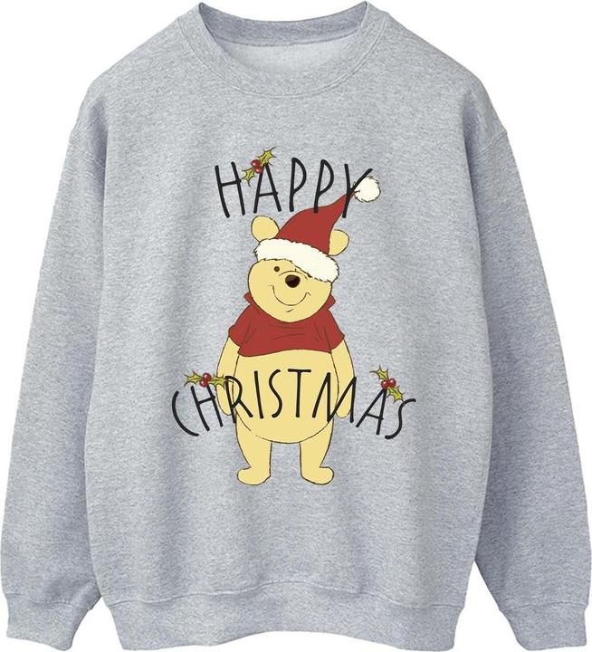 Produktbild Disney Winnie The Pooh Happy Christmas Holly Sweatshirt (M)