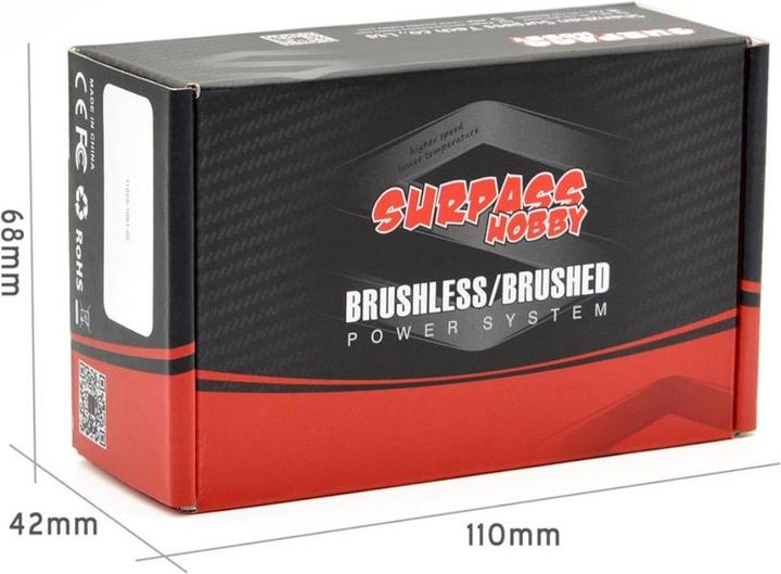 Actual product image Surpass Hobby 550 brushed motor 3-slot 14T