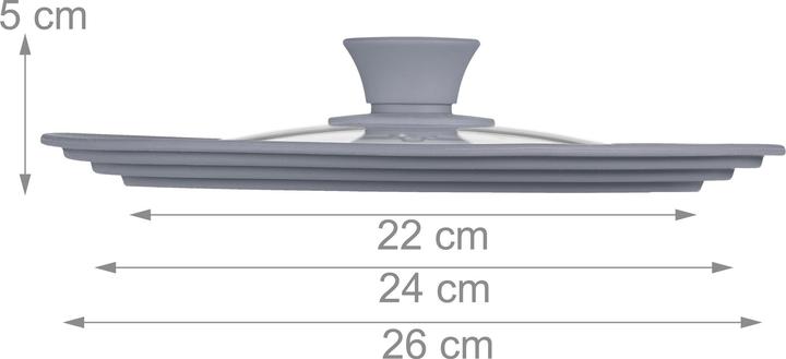 Produktbild Relaxdays Topfdeckel (26 cm, Glas)