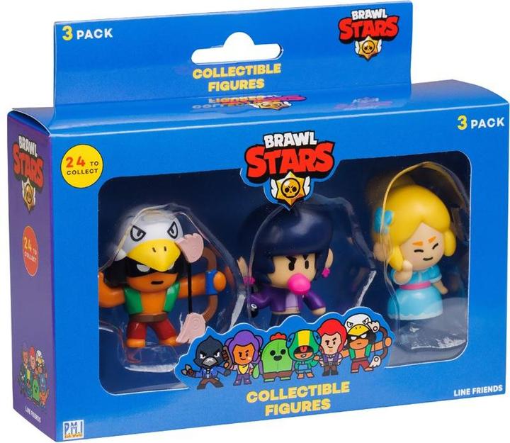 Actual product image Brawl Stars Figure 3 pack window box S1 assorteret
